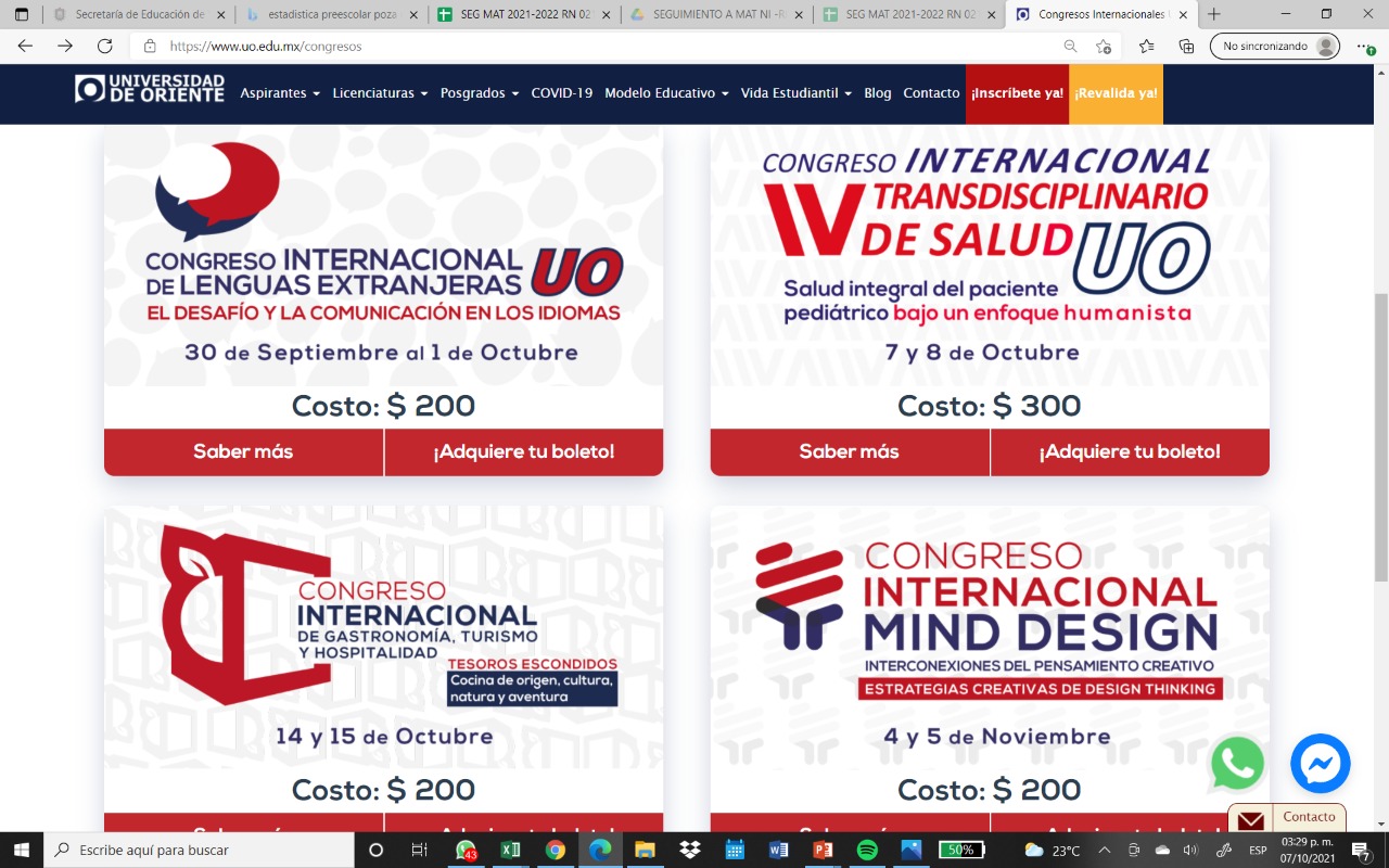 ESTUDIANTES DE COLEGIO SN. ÁNGEL PARTICIPAN EN CONGRESOS DE LA UNIVERSIDAD DE ORIENTE