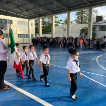  3° de Preescolar de CSA Coatzacoalcos se luce en la organización del homenaje cívico