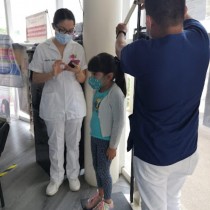 Colegio Sn Ángel de Coatzacoalcos, actúa como sede de vacunación contra la influenza.
