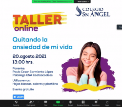 Taller Online “Quitando la ansiedad de mi vida”