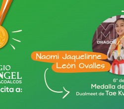 ¡Estudiante Grizzly obtuvo medalla de oro en la competencia DUALMEET de Tae Kwon Do.