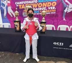 Estudiante Grizzly obtiene primer lugar en formas y segundo en combate en evento nacional de tae kwon do